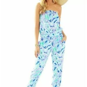 Lilly Pulitzer Emoko sleeveless jumpsuit size lg